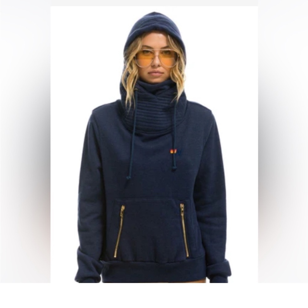 Aviator Nation Ninja hoodie UNISEX 🌈 M navy - Picture 2 of 7